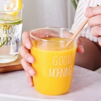 Cute Creative good morning milk cup glass glass hipster cup female student Korean version