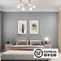 Modern Minimalist Grey Ensemble Wall Cloth Superior Grey Nordic Bedroom Living Room Full Sticker Pure Color Seamless Full House Wall Fabric