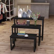 Clothing store high and low table Business display table display rack Bag shoe rack Assembly table Window Nakajima table Flower shop shelf