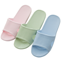 Bathroom slippers female summer indoor home wooden floor soft bottom mens cotton home summer home non-slip bath sandals and slippers