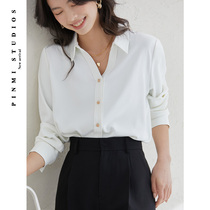 Fashion V neck chiffon shirt Women summer thin 2021 new spring and autumn Korean shirt long sleeve design sense