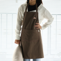 Home Pure Cotton Apron Fashion Small Fresh Café Bakery Workwear Anti-Fouling Apron