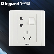  TCL Legrand wall 86 type two three plug one open five hole socket panel with switch Household porous flapper