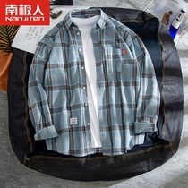 2020 autumn Japanese style Hong Kong style sub-shirt mens long-sleeved Korean version of the trend handsome jacket casual couple shirt