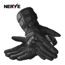 Germany NERVE mens winter riding motorcycle leather gloves warm thickening riding cold long equipment