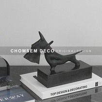 Nordic model room Sales office Literature and art dog knife knife artists residence Animal living room study soft decoration ornaments