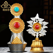 Ethnic style silver painted desktop eight treasures DOMA food fruit ghee home office decoration utensils