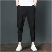 Sports Pants Mens Summer Slim Fit Trends Kharen Pants Mens Body 100 Hitchhiking Small Leggings Pants Casual 90% Pants