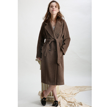 NZ Imports Loca Suede Albaca Lamb Camel Fur Coat Woman High End Gross Fur Coat Winter Thick 101801