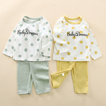 2022 new children Pure cotton Home Suits Suit Air Conditioning Suit men and women A class 90% Long sleeves Long pants Spring Summer