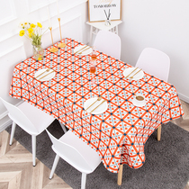 Fresh black bottom check pattern waterproof tablecloth thickened cotton linen tablecloth round table dining table anti-scalding Nordic style home fabric