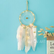 ins girl heart little fairy lace feather dream net pendant indoor hipster hanging ornaments birthday gift
