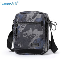 Zhina mens bag bag 2021 new fashion canvas casual business one-shoulder cross-body bag mens sports cross-body backpack tide brand
