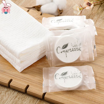 Mini outdoor disposable cotton compressed towel naked grain barbecue hotel wet towel camping cleanser magic face wash