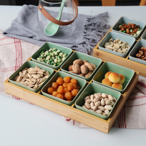 Creative Japanese tableware living room snack plate tray fruit plate snack plate dinner plate ceramic dressing plate ceramic dressing plate snack plate