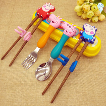 Childrens chopsticks training chopsticks 3 years old 2 baby boys two stages 6 years old 4 years old solid wood household childrens instruments learn to practice fast