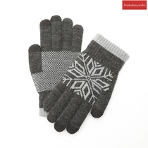 Fashion hair can touch screen gloves men and women winter warm thickened plus velvet driving couple female full finger wool students