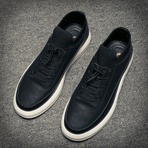 Tide brand 2021 spring and autumn new fashion Korean version of loafers versatile casual shoes inner height-increasing single shoes low-top board shoes men