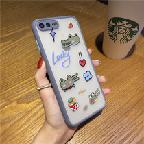 Apple 7plus mobile phone shell cartoon crocodile iphone8 all-inclusive anti-fall 8plus cute ins net red apple 7 silicone matte 8 ultra-thin apple seven or eight personality creative iPhon