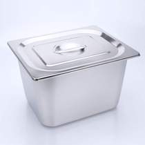 Stainless steel number of pots ice cream boxes square pots canteen food pots fast food carts basins rectangular with lids