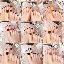Manicure toenail patch finished product sticker durable beautiful foot waterproof toenail piece wearable waterproof fake nail new