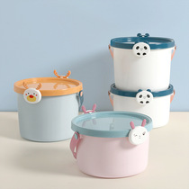 Toy storage bucket children cartoon portable plastic bucket festive gifts with hand gift packaging baby toys classification