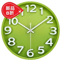 Chinese super large hole-free ultra-quiet wall clock 20 inch three-dimensional word 24 inch green restaurant decoration table red wall hanging