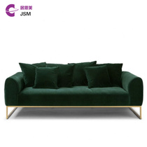 JSM Nordic luxury velvet cloth art sofa high-end villa apartment clubhouse nail beauty salon three-person sofa
