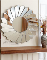 Simple plain porch decorative mirror glass craft hanging mirror Venice mirror restaurant corridor mirror factory direct sales