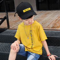 Boy Clothing Boy Summer Clothing Short Sleeves 2020 New T-shirt Children Summer Half Sleeve Body Shirt Pure Cotton Foreign Air Great Boy