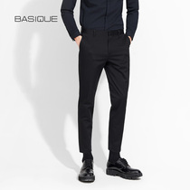 3 Color yuan this autumn cotton ankle-length pants male slim Micro cone small foot trousers straight tube vertical casual trousers