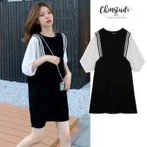 Pregnant Women summer clothes 2021 New pregnant women foreign style dress summer tide mother top summer tide mother thin skirt