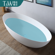 TW Travell artificial stone bathtub hotel bed and breakfast household independent one-piece Nordic light luxury adult bathtub