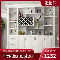 European-style wine cabinet Shoe cabinet One living room wine cabinet Wall restaurant partition Custom modern dining side cabinet Display cabinet