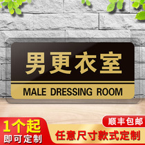 Acrylic mens locker room bathroom signs no smoking reminder cards men and women Warm reminders stickers toilet signs Carefully slippery steps to meet the slogan custom door number