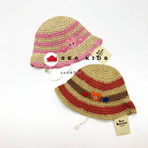 Spot mikihouse Japan hb baby straw hat childrens sun hat anti-UV 90% 72-9102-610