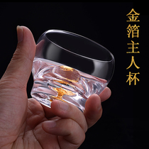 76 gold foil crystal master cup glass lead-free handmade high-end tea set office single small glass