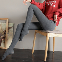 Pregnant womens bottom socks Spring and autumn wear vertical striped belly pantyhose autumn medium-thick thin foot socks pregnant womens stockings