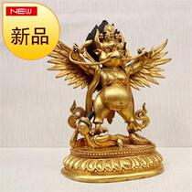 Antique pure copper Dapeng bird Gilt Dapeng gold winged bird Buddha Statue Tantric gold j-winged Dapeng Bird guardian Buddha Statue ornaments