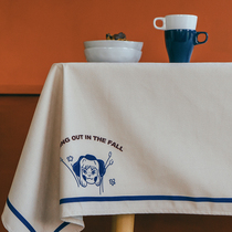 Zuo Hampden Cartoon cute simple tablecloth tablecloth table flag fabric table cloth Square dining tablecloth Tea table tablecloth