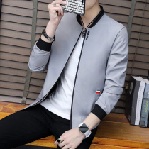2021 autumn new mens coat youth Korean slim casual jacket thin spring and autumn mens outer clothes