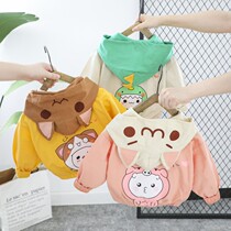 Baby girl 1 coat 2 Spring and Autumn gown 3-5 year old child zipper shirt 6-7-8 months baby boy clothes