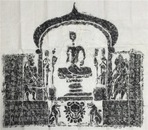 Stele post Tuo film Sui Kaihuang  Rio Tinto Buddha made like a stone grottoes built like a book room tea room decoration