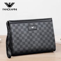 Kerry Handbag Men Hands Bag Fashion Chessboard Gridiron Grabs Bag Casual Envelope Bag 6007 official web