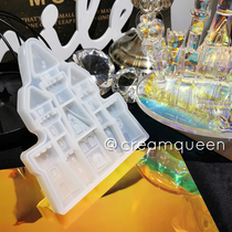 Mesh red splice building block castle free of polished mirror translucent silica gel die DIY drop glue UV glue hand soap