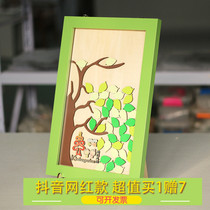 Mori love graduation wood chip creative sign-in book book wedding ceremony birthday annual meeting fingerprint arrangement props