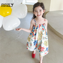 Girl Summer Pure Cotton Dress 2022 Summer Dress New Children Foreign Air Baby Princess Crushed Summer Holiday Dress