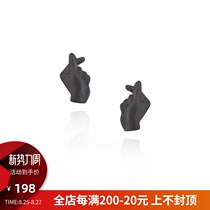 HeyJewel Le clic HAND-Heart heart series one-handed heart 925 silver small earrings neutral