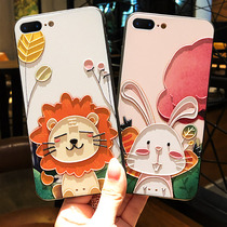 Apple X Mobile Phone Shell Cartoon Cute Iphonex Frosted Xr Anti-Fall Xs Max Personality Creativity iphone7plus Women 8p Full Package 6s New 6 Protective Sleeves Tide 1