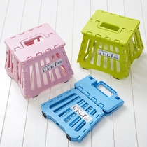 Thickened plastic folding stool portable mini bench outdoor train creative adult low stool children's stool